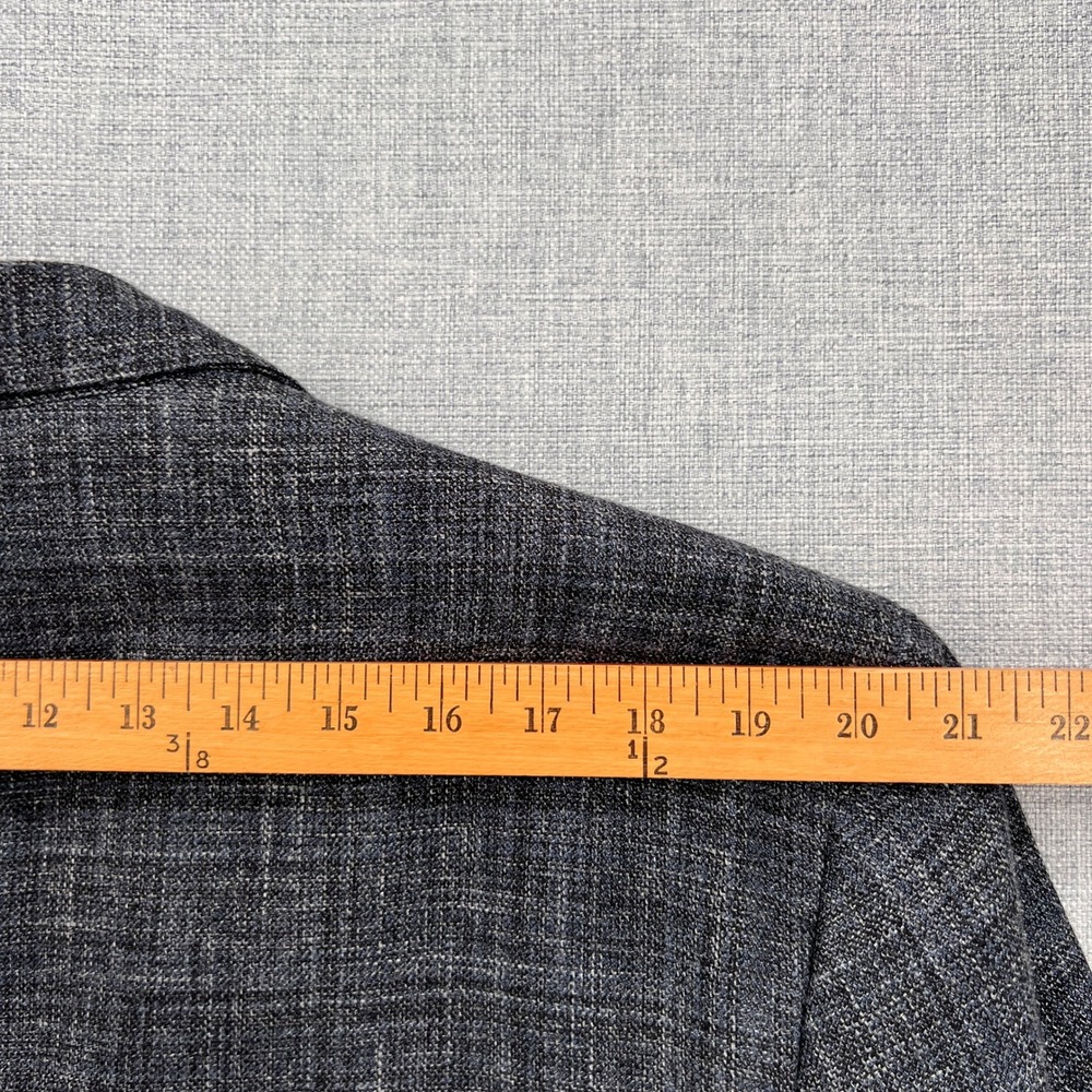 Joseph Abboud E Thomas Wool Silk Linen‎ Blazer Sport Coat Men 50R Gray Plaid Ivy - Picture 9 of 13